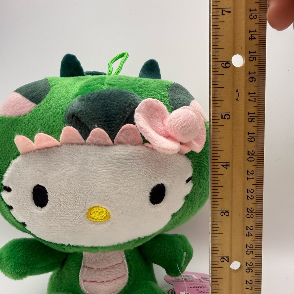 Hello Kitty in Green Dragon Costume Sanrio Fiesta Toy 6.5in Plush 2022 - Picture 4 of 9